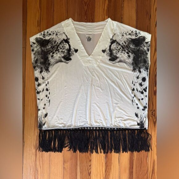 Chaser Leopard Fringe Top - Picture 1 of 7